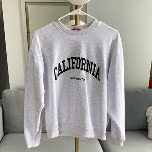 Edikted Grey Sweatshirt + Shorts Set